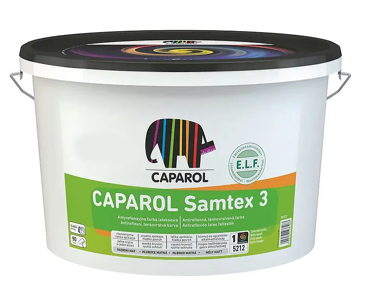 Краска интерьерная латексная матовая Caparol Samtex 3 E.L.F. База 1 2,5 л