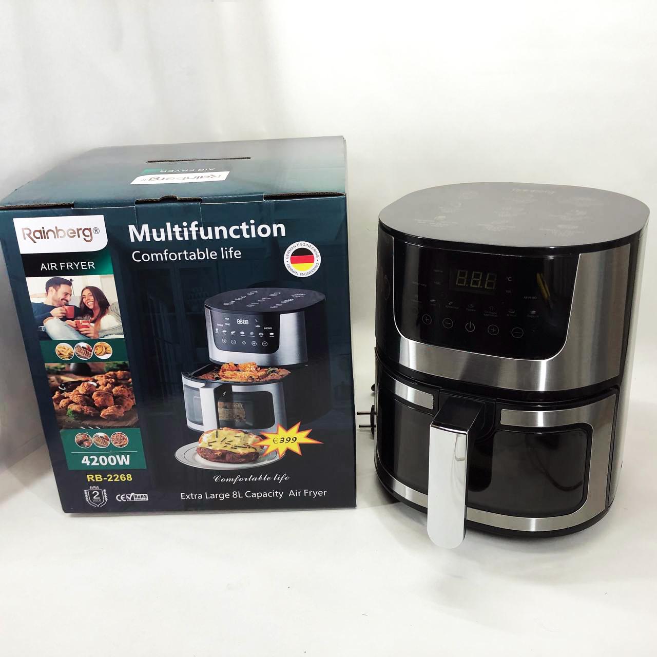 Аерогриль електричний Rainberg RB-2268 8 л 4200 Вт (RB-2268) - фото 10 Аерогриль електричний Rainberg RB-2268 8 л 4200 Вт (RB-2268) - фото 10