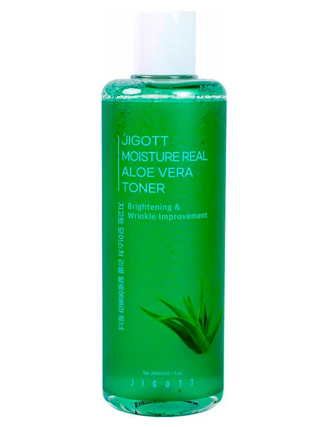 Тонер Jigott Moisture Real Aloe Vera Toner с экстрактом алоэ вера 300 мл (32124036)