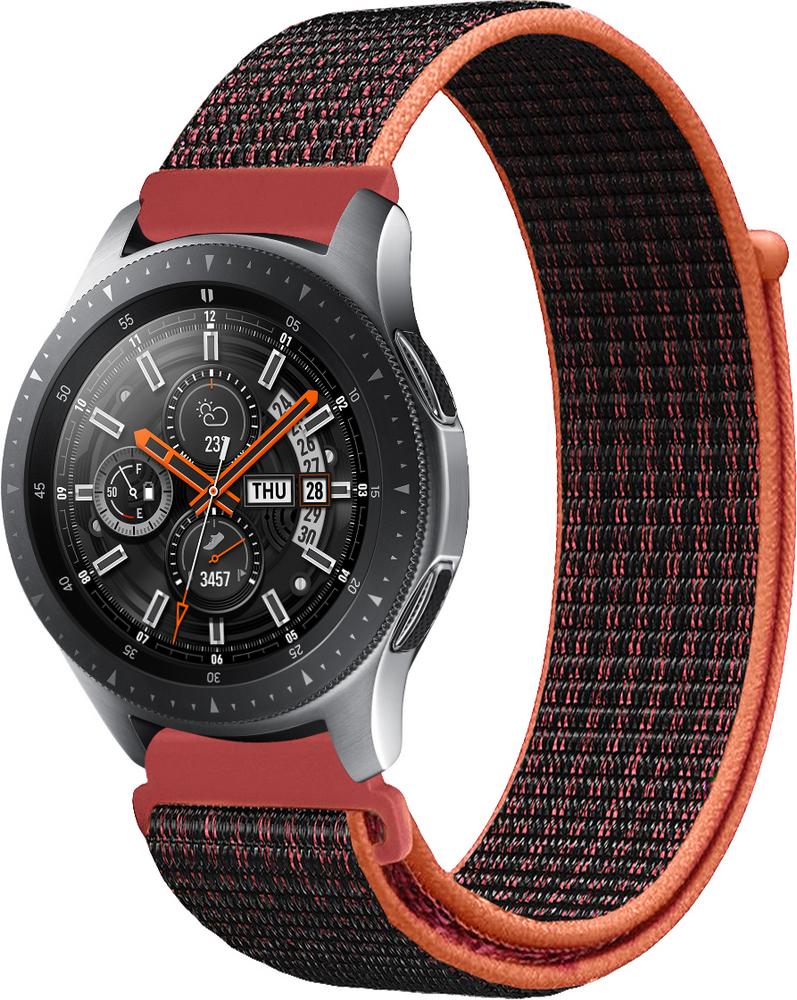 Ремінець нейлоновий Sport Loop для Galaxy Watch 46 мм Black/Red (16388-44)