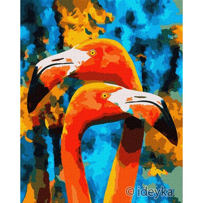 Картина по номерам Ideyka Оранжевые фламинго кно4261 40x50 см (MTT-142019)
