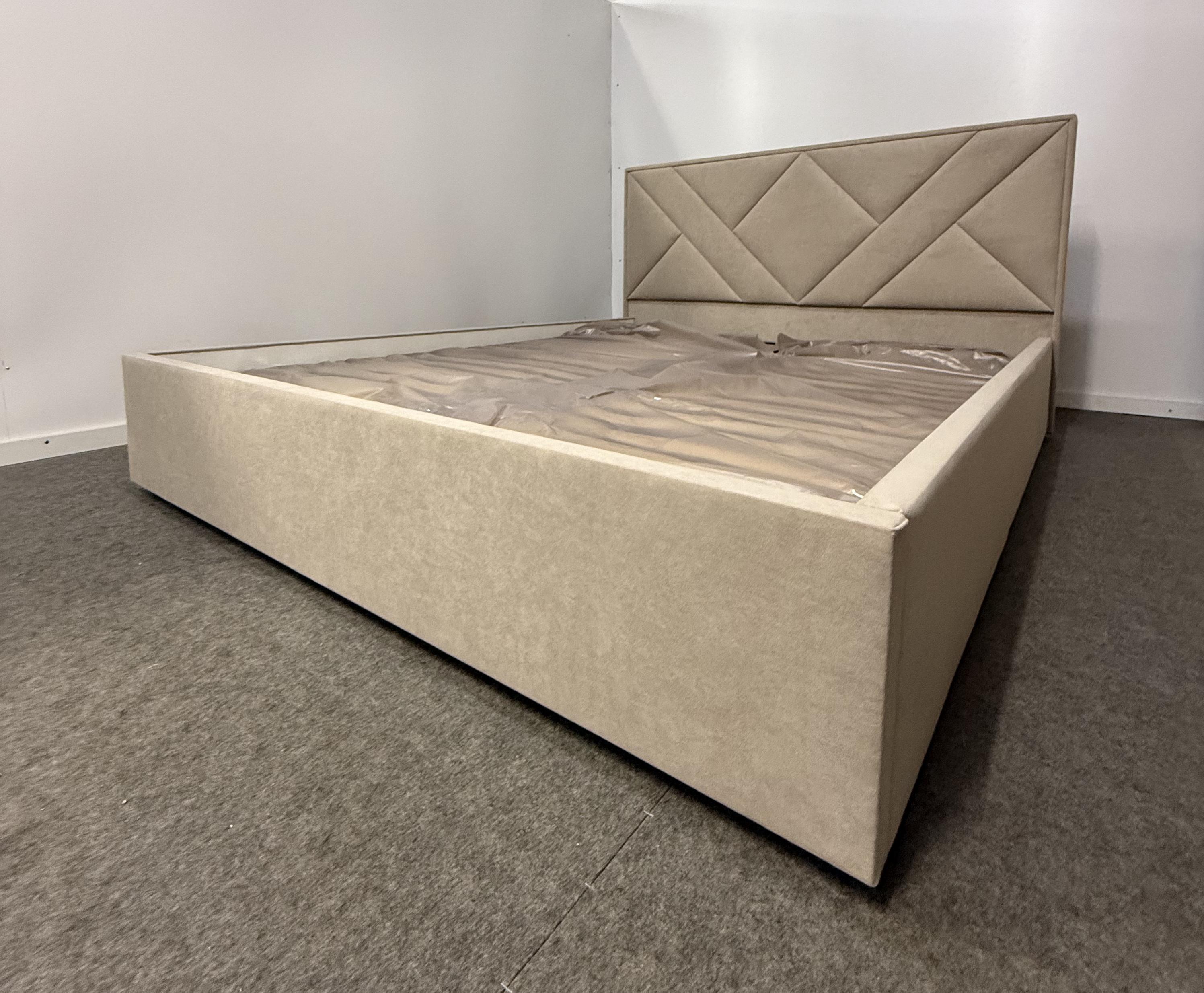 Кровать с подъемным механизмом ADS Mebli Гранд 120х200 см велюр Allure Бежевый (30765601) - фото 4 Кровать с подъемным механизмом ADS Mebli Гранд 120х200 см велюр Allure Бежевый (30765601) - фото 4