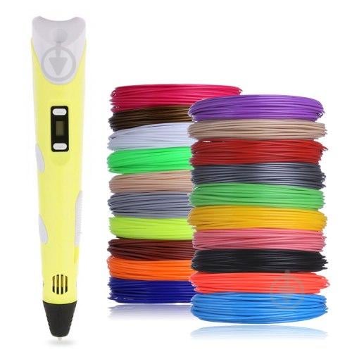 3D-ручка для рисования 3D Pen 2 и 70  м пластика Желтая (mn-440)