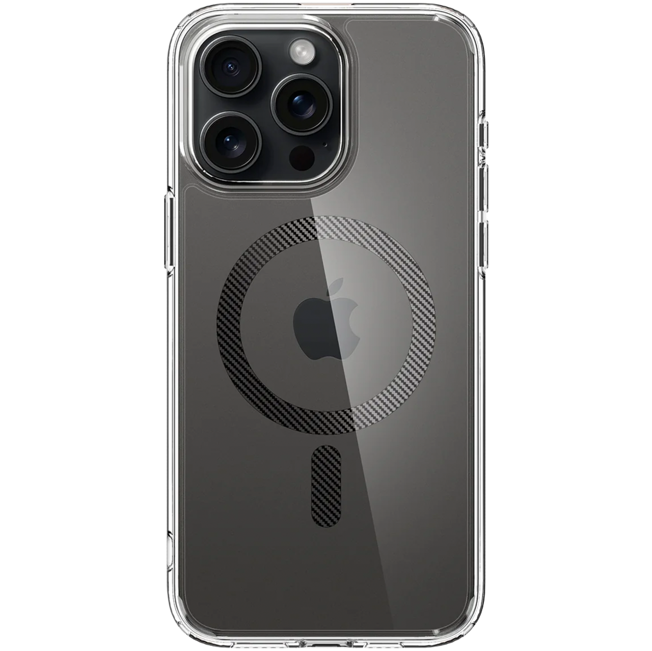 Чохол накладка Spigen Ultra Hybrid Case with MagSafe for iPhone 15 Pro Max Carbon (ACS06578) - фото 2