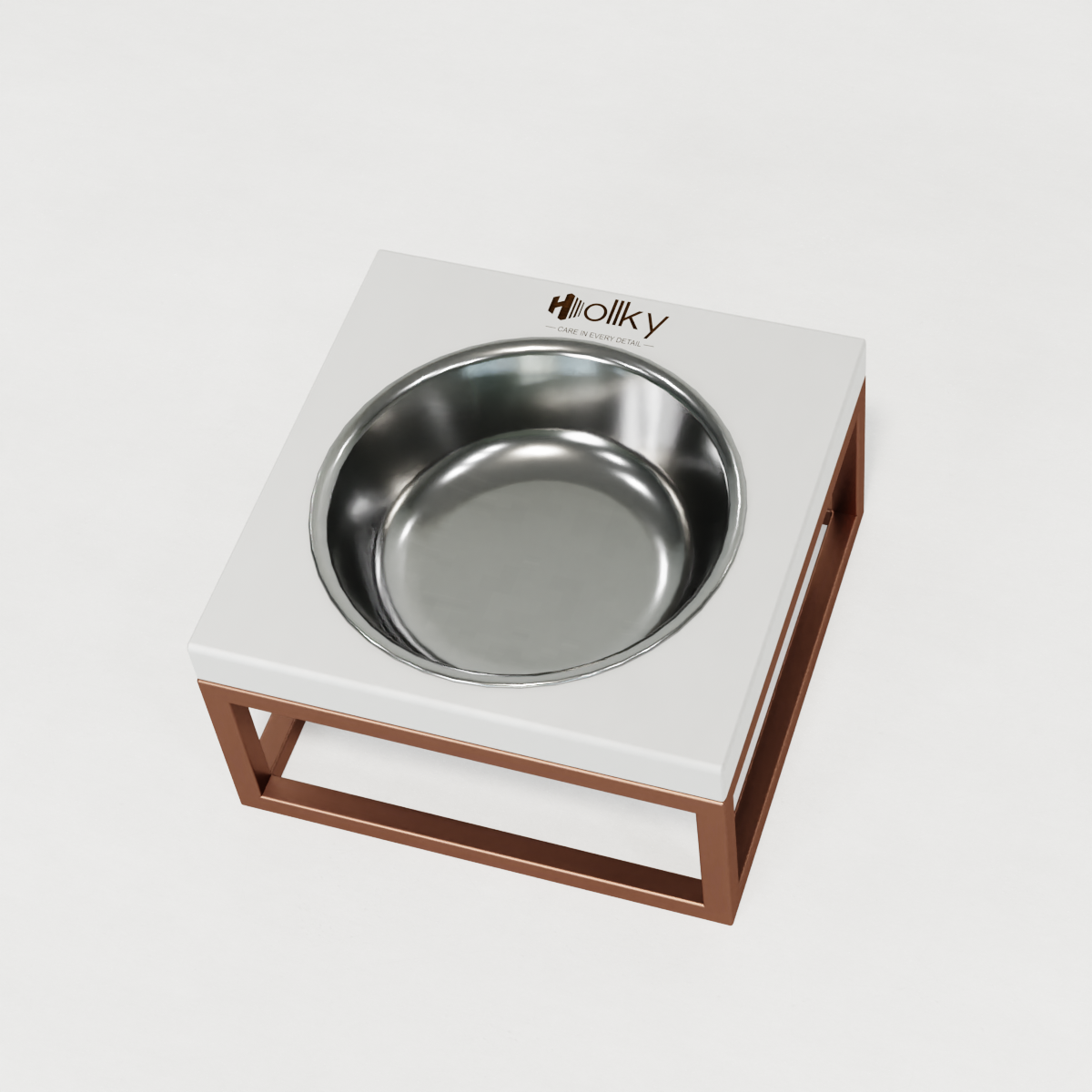 Миска на подставке для кошек и маленьких собак Hollky Base Solo S 0,45 л (S-18187-GLWH) - фото 3 Миска на подставке для кошек и маленьких собак Hollky Base Solo S 0,45 л (S-18187-GLWH) - фото 3