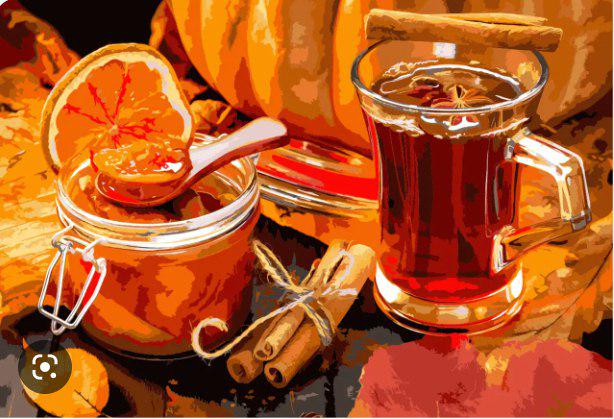 Картина по номерам Brushme BS52636 Осенний чай 40х50 см