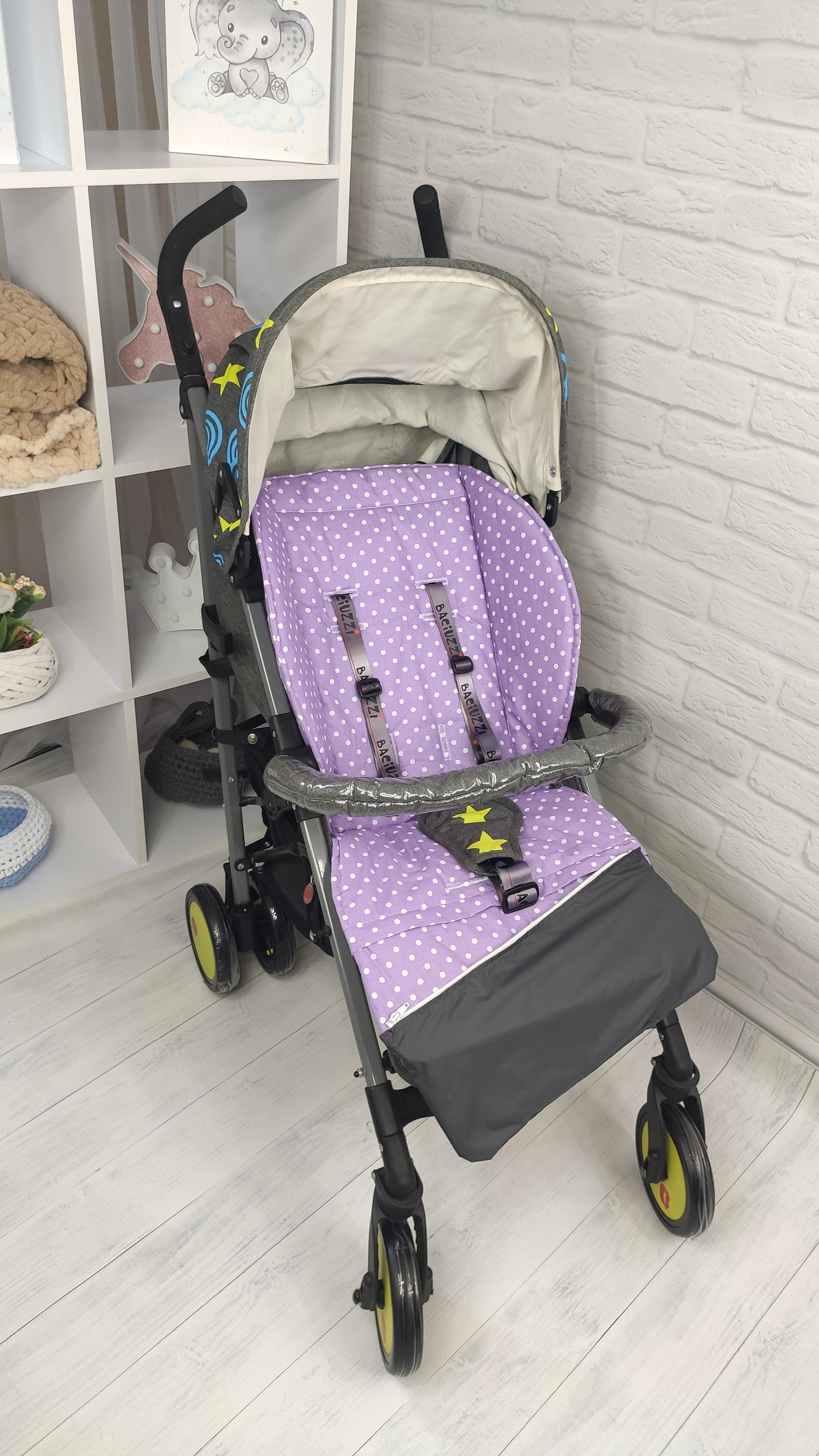 Матрас в коляску ElLiz трансформер Сиреневый - фото 2 Матрас в коляску ElLiz трансформер Сиреневый - фото 2