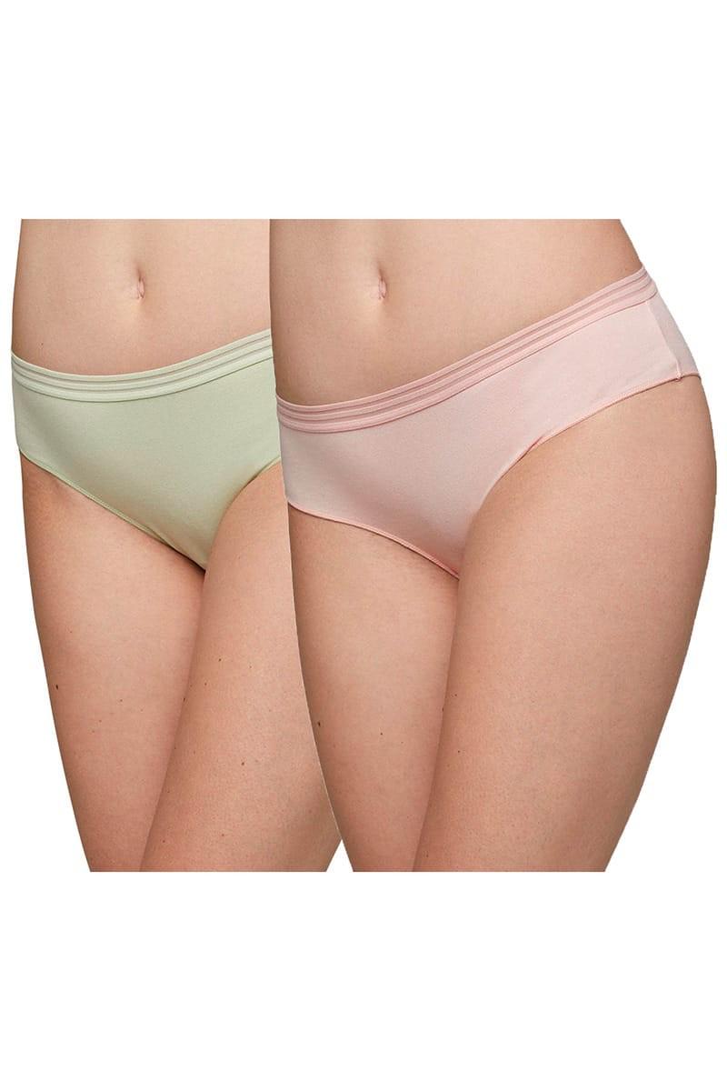 Трусики слип Ysabel Mora р. 3/M 2 шт. Салатовый/Розовый (68710)