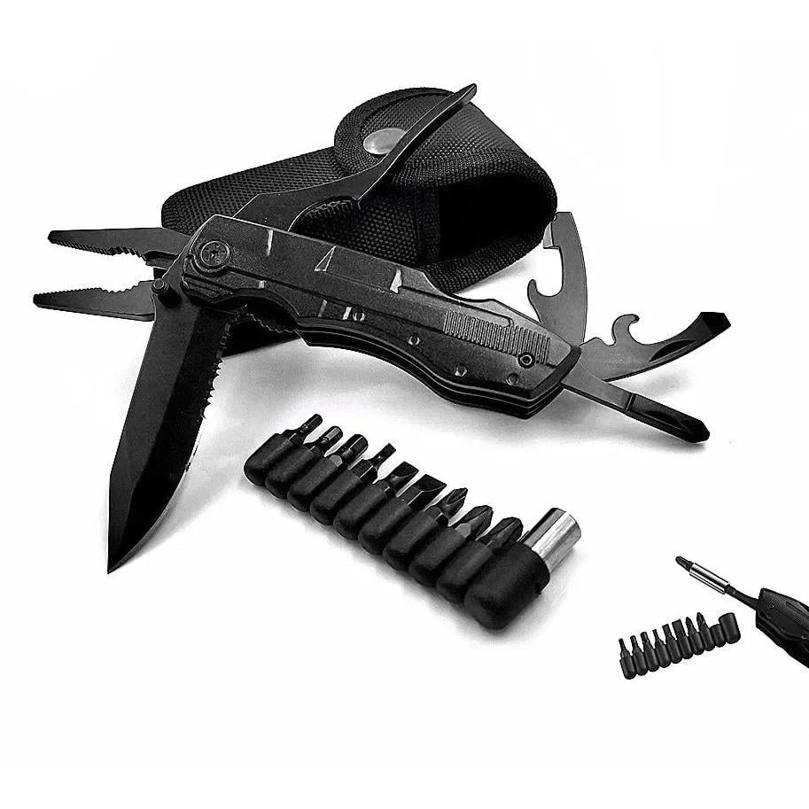 Мультитул складаний Traveler MS009G 11 см з набором біт Чорний (30835923) - фото 6 Мультитул складаний Traveler MS009G 11 см з набором біт Чорний (30835923) - фото 6