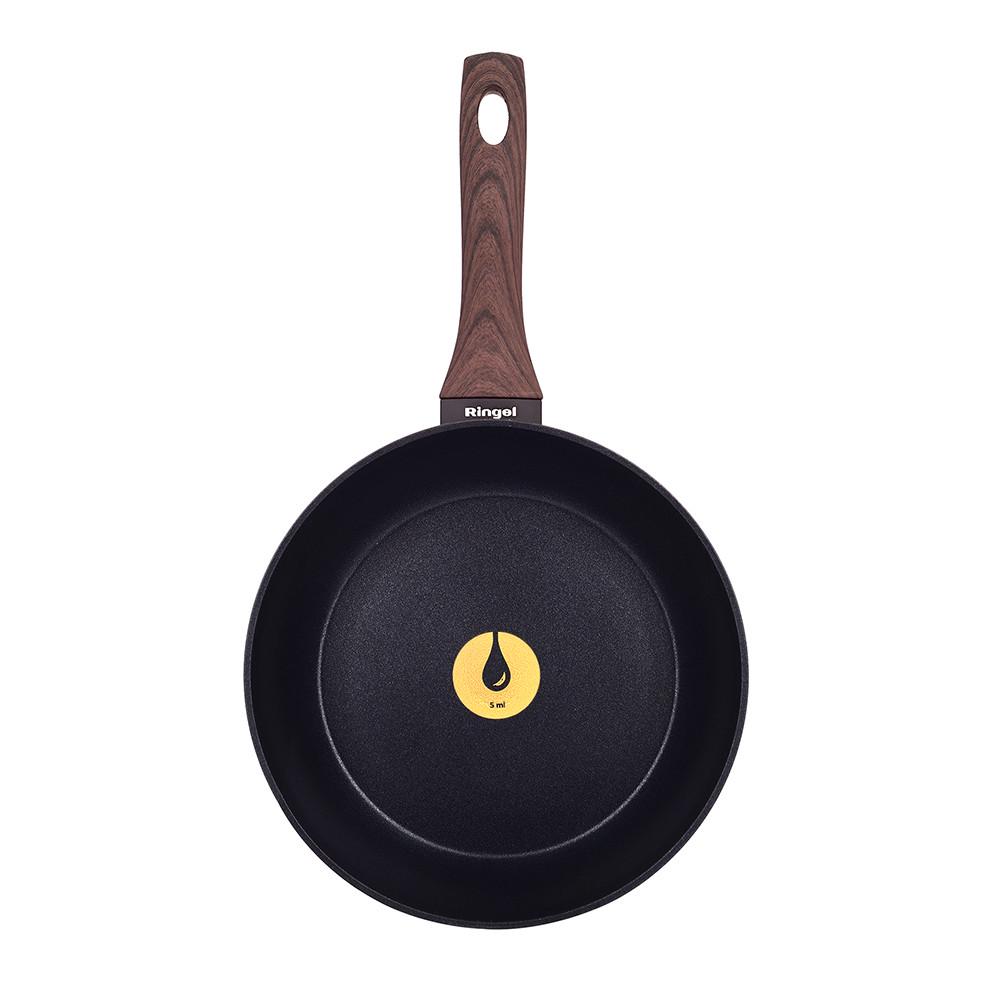 Сковорідка з антипригарним тефлоновим покриттям Ringel Canella RG-1100-24 24 см Чорний - фото 2