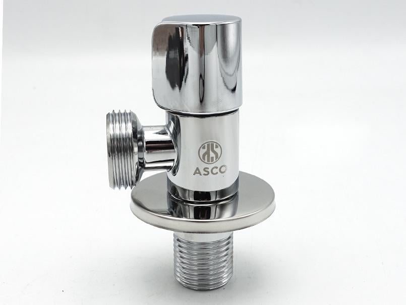 Кран для підключення сантехнічних приладів ASCO S.S.304 1/2"x3/4" нержавіюча сталь (RS-AS-SS-304-08) - фото 3 Кран для підключення сантехнічних приладів ASCO S.S.304 1/2"x3/4" нержавіюча сталь (RS-AS-SS-304-08) - фото 3
