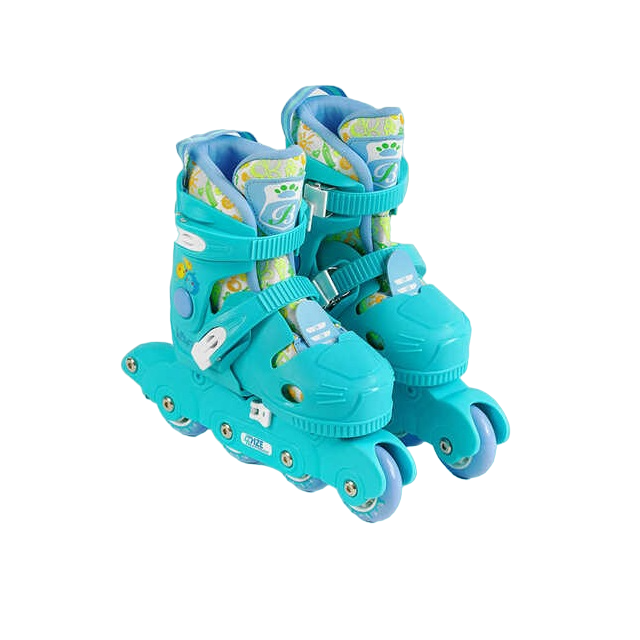 Коньки роликовые Best Roller PU колеса со светом р. 26-29 Blue (141116)