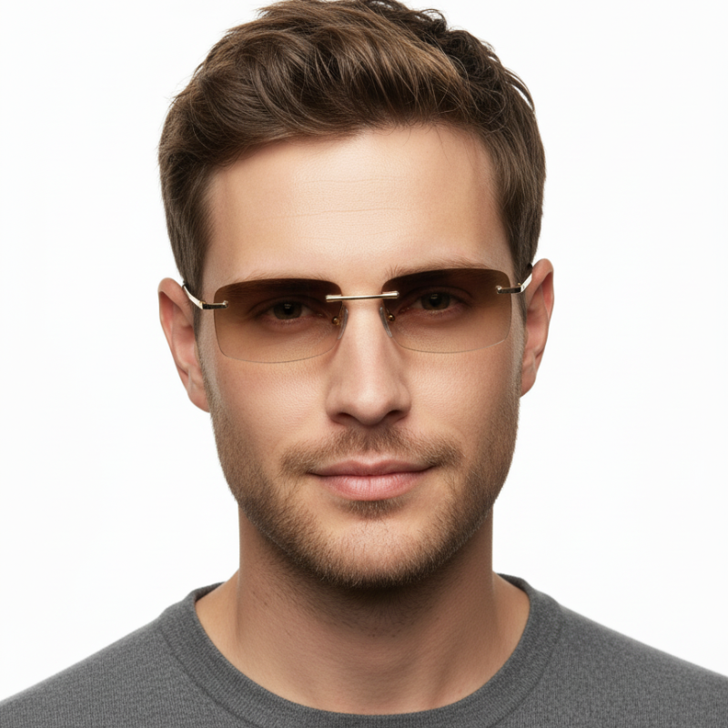 Очки мужские для зрения/тонированные солнцезащитные/беззаправные -5.5 (3107)