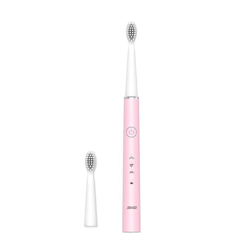 Зубна щітка звукова Seago E9 Slim 2 насадки Pink (4812)