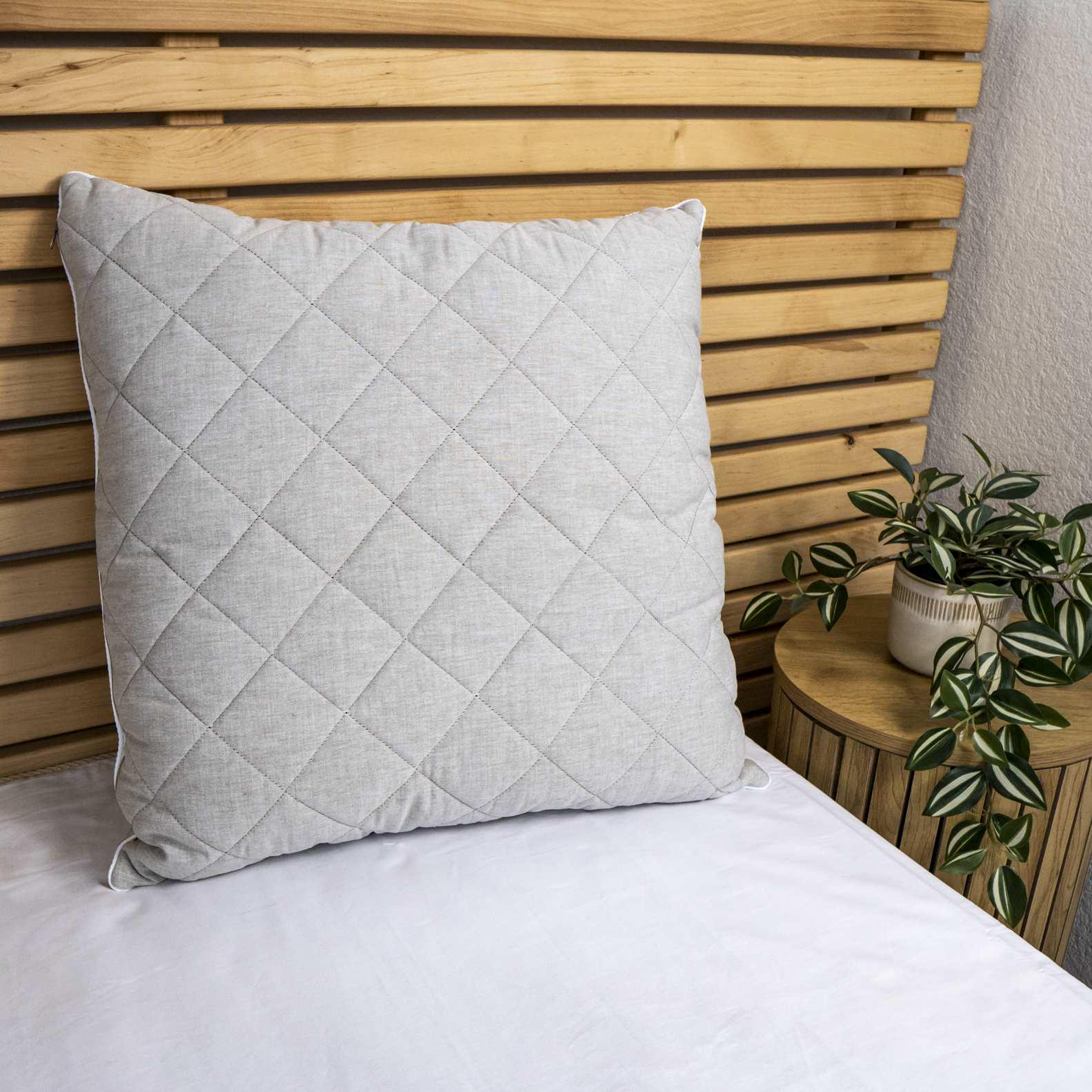 Подушка конопляная YouStar лен 70х70 см Серый (chn-pkl-70x70-grey)