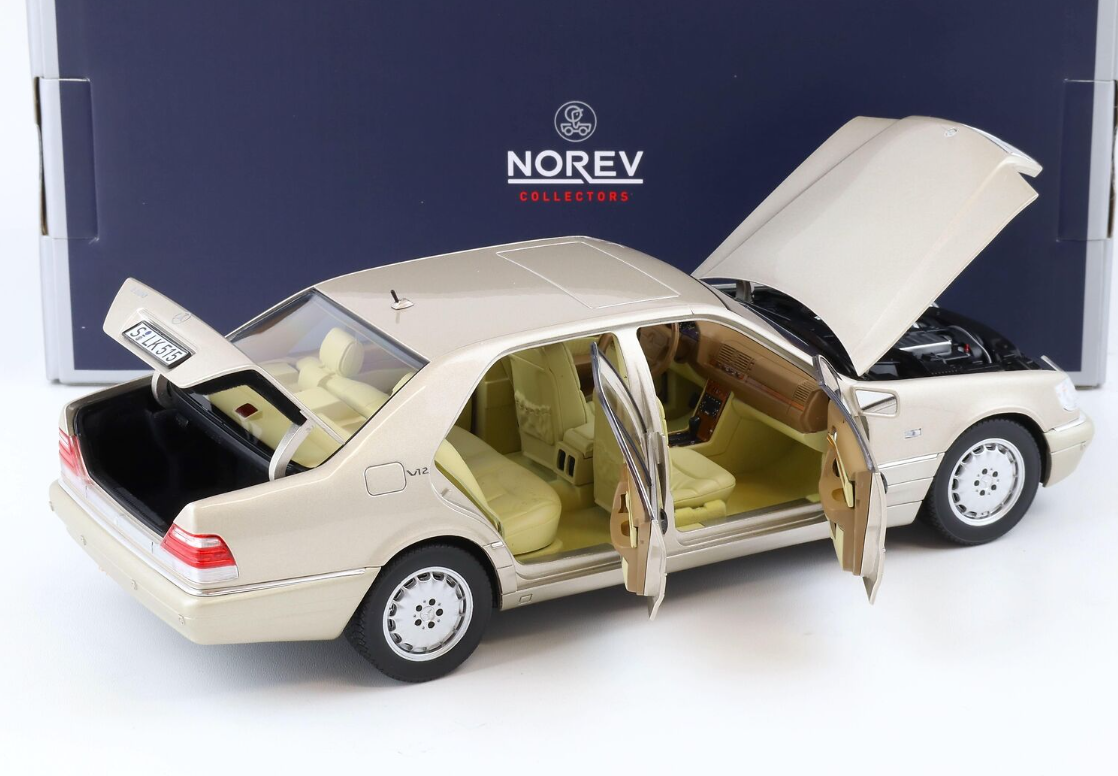 Модель автомобіля Norev 1:18 Mercedes-Benz S600 W140 Limousine 1997 Smoke Silver Metallic (183723) - фото 4 Модель автомобіля Norev 1:18 Mercedes-Benz S600 W140 Limousine 1997 Smoke Silver Metallic (183723) - фото 4