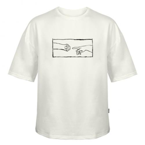 Футболка оверсайз Owi Сreation meow XS Молочный (11301391-63-141292-XS)