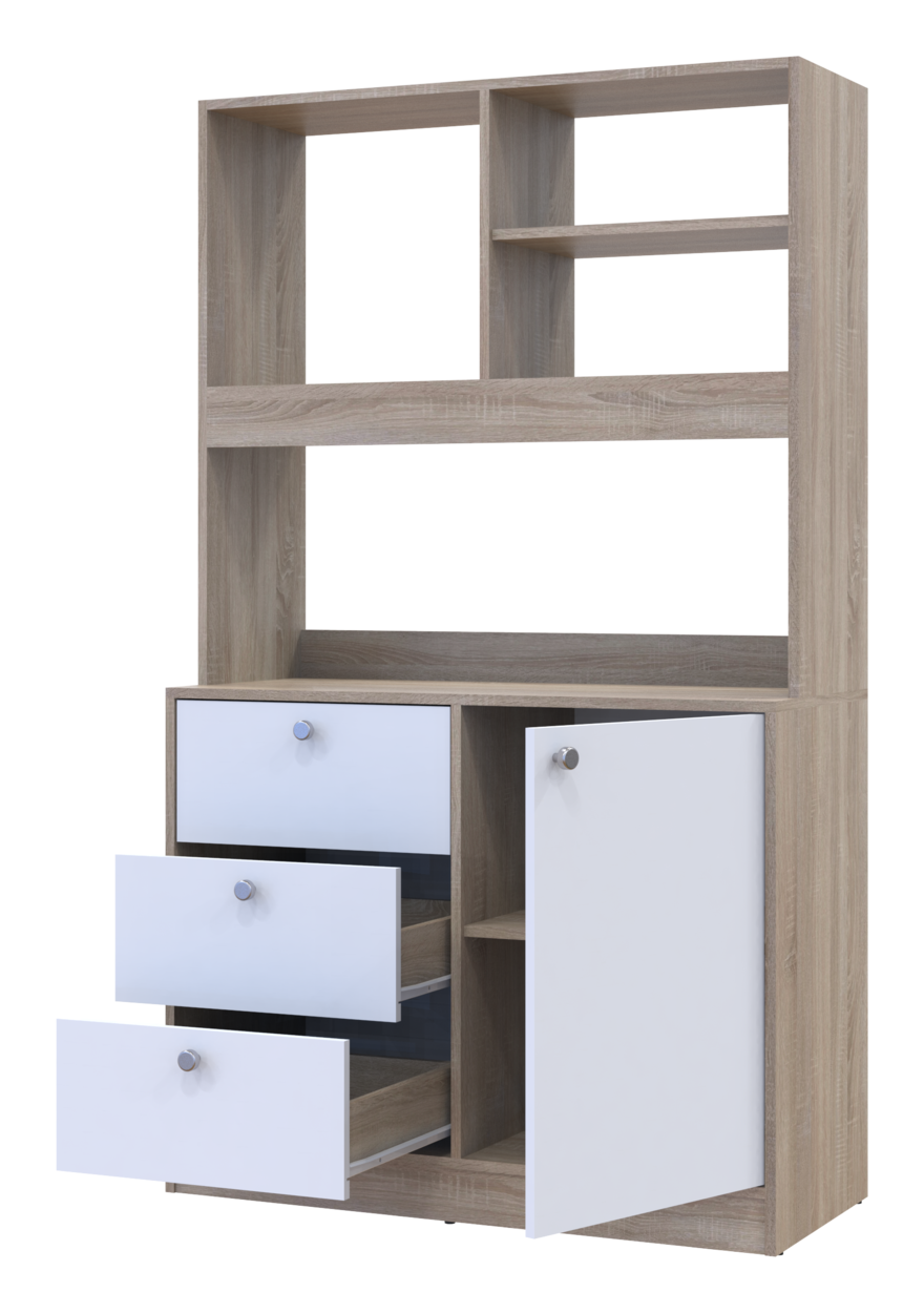 Готова кухня міні Doros Лея ДСП 100х43х171 см Дуб сонома/Білий (81359335) - фото 3