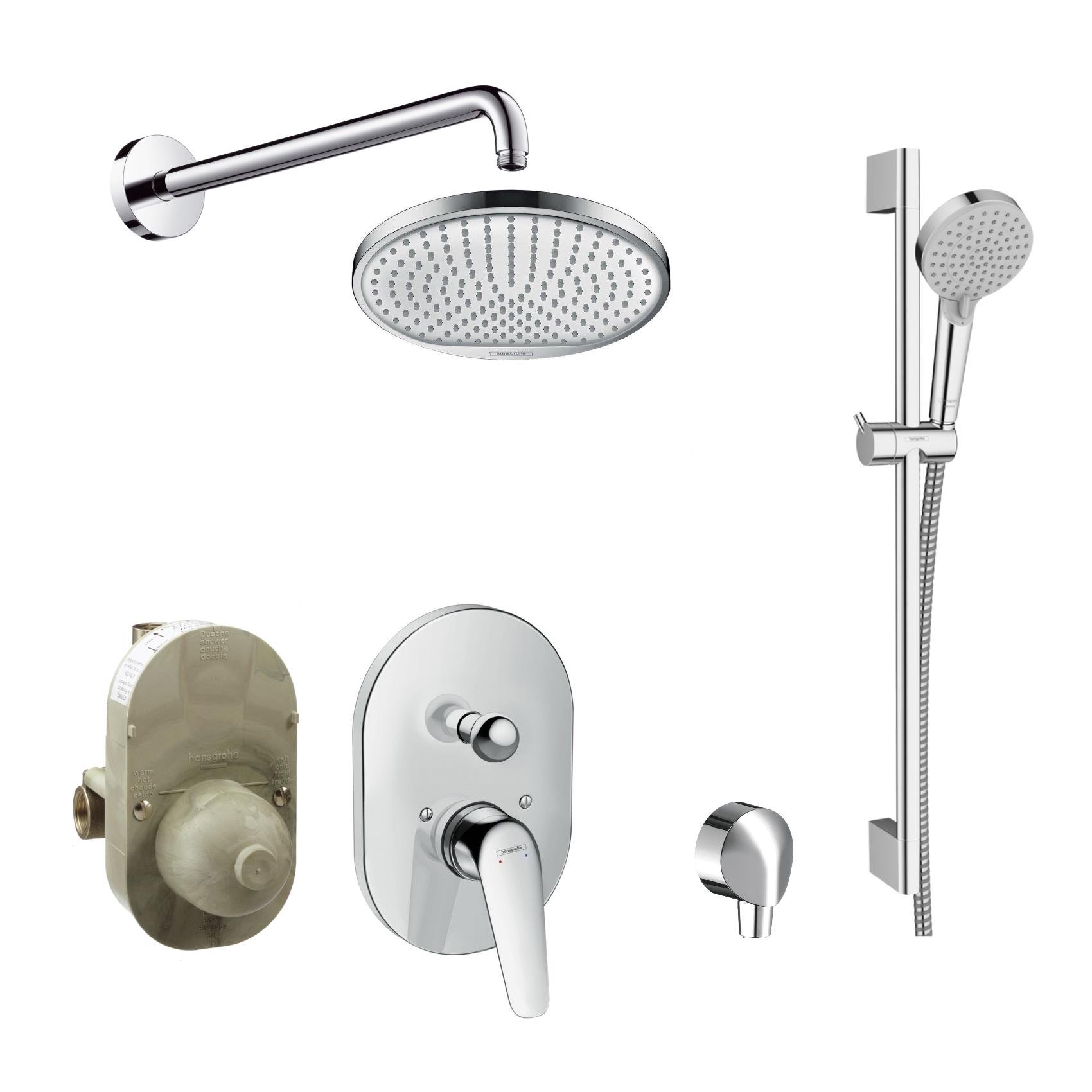 Душевая система скрытого типа Hansgrohe NOVUS 7102021 Хром (126899)