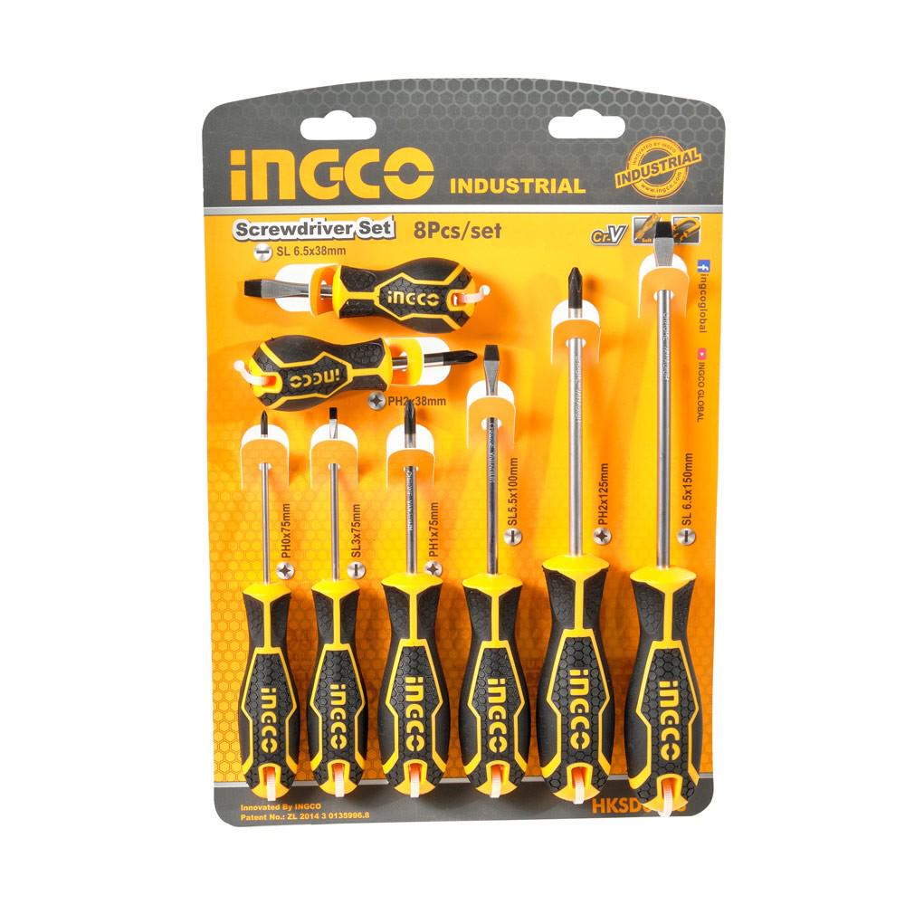 Набор отверток INGCO INDUSTRIAL 8 шт. (HKSD0828)