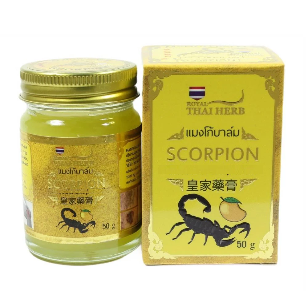 Мазь Roayl Thai с ядом скорпиона и манго от воспаления мышц 50 мл (8850024101588) Мазь Roayl Thai с ядом скорпиона и манго от воспаления мышц 50 мл (8850024101588)