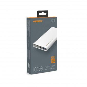 Павербанк VIDEX VPB-310 22.5W QC+PD White 10000mAh