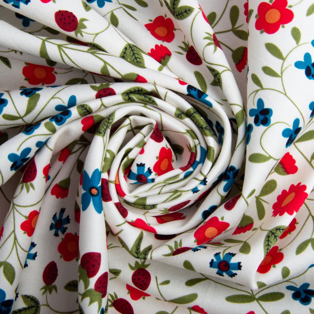 Тканина костюмна котон барвінок Блакитний (22404)