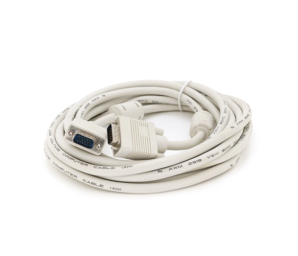 Відеокабель з фільтром Merlion VGA 3/4 1 ферит YT-VGA M/M 3/4WH-5m 5 м White (a01c530c)