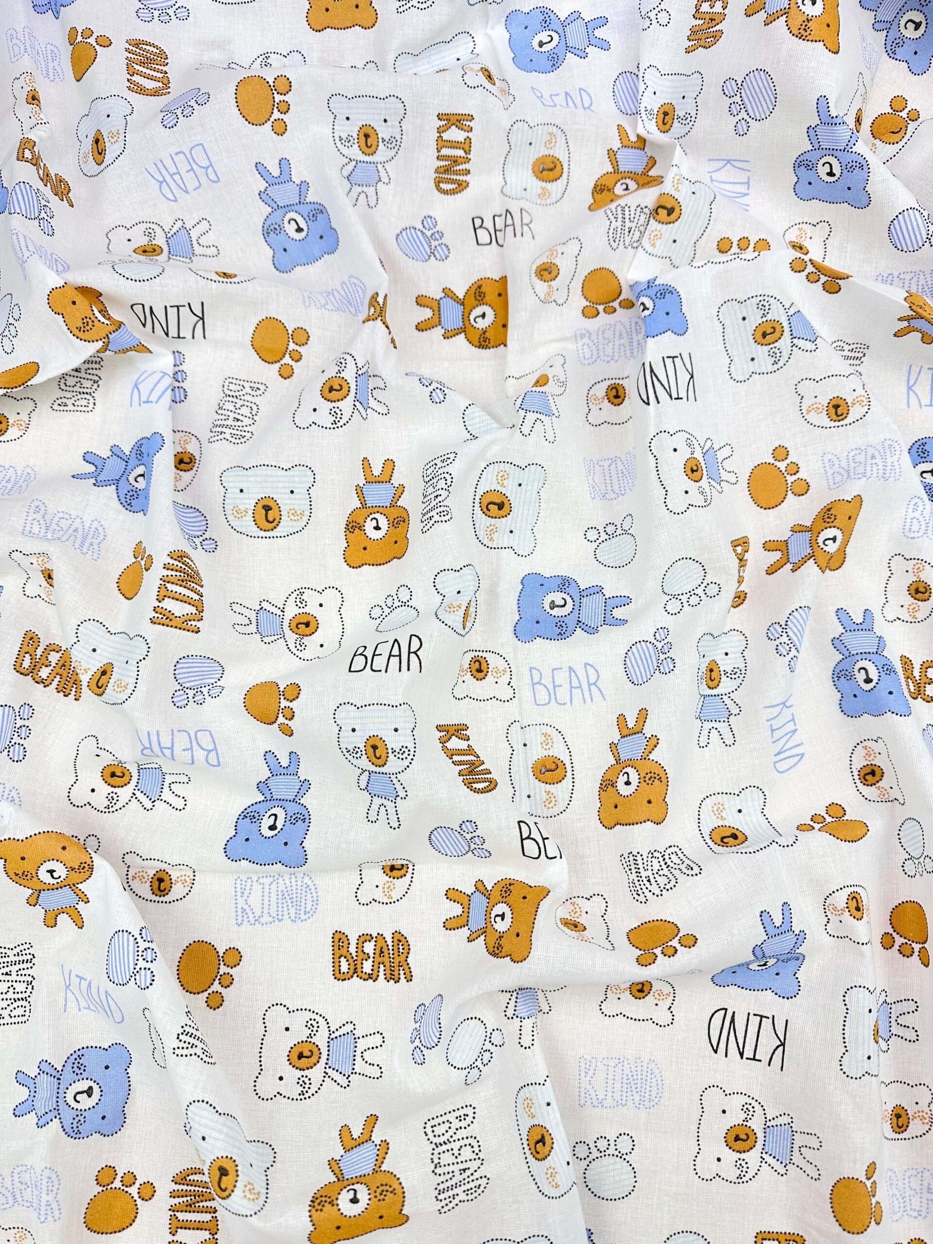 Пеленка ситец Мишка Тедди №11 110х100 см (379-164)