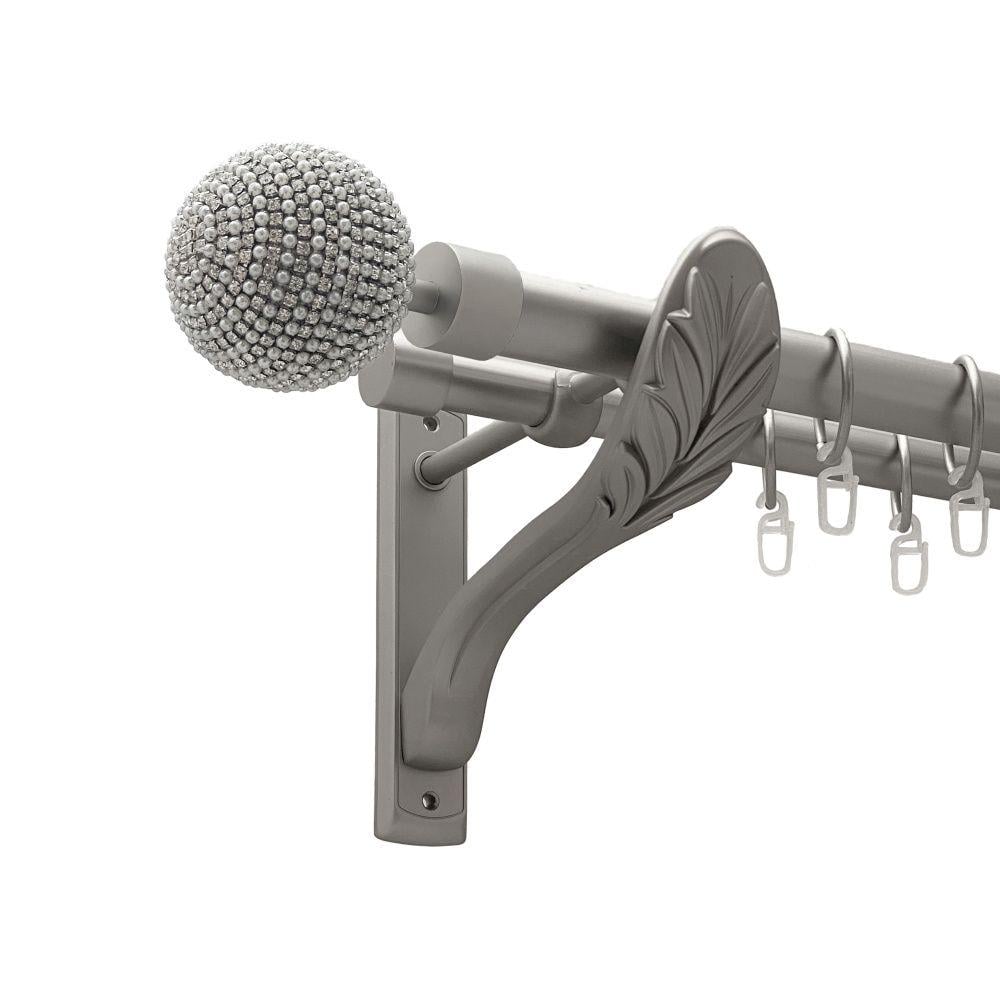 Карниз Orvit Карера металевий дворядний ретро гладка труба кільце металеве 25/19 мм 240 см Сатин (00-00021845)