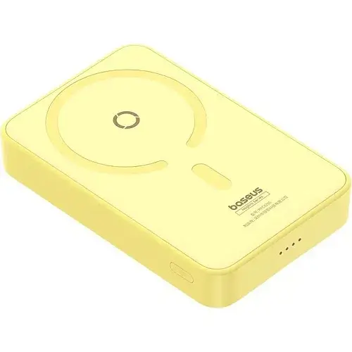 Батарея портативная BASEUS MagPro Magnetic Bracket Wireless Fast-Charging P10064101Y23-00 5000 mAh 20W Yellow - фото 5