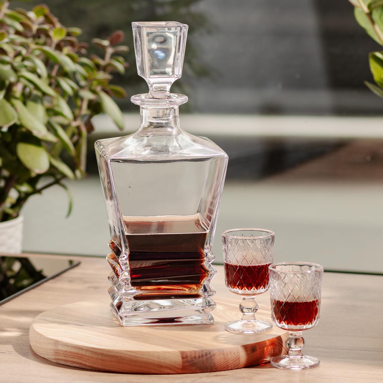 Декантер для виски с пробкой HP-19-34 1 л 11х11х28 см (A-034197) - фото 3 Декантер для виски с пробкой HP-19-34 1 л 11х11х28 см (A-034197) - фото 3