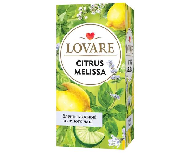 Купаж зеленого и травяного чая Lovare Citrus Melisa 24 шт. (LO10012)