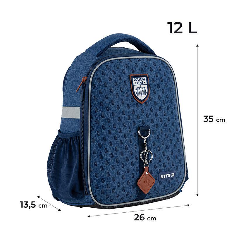 Рюкзак каркасний KITE Education College Line boy 35x26x13,5 см 12 л Темно-Синій (K24-555S-4) - фото 5