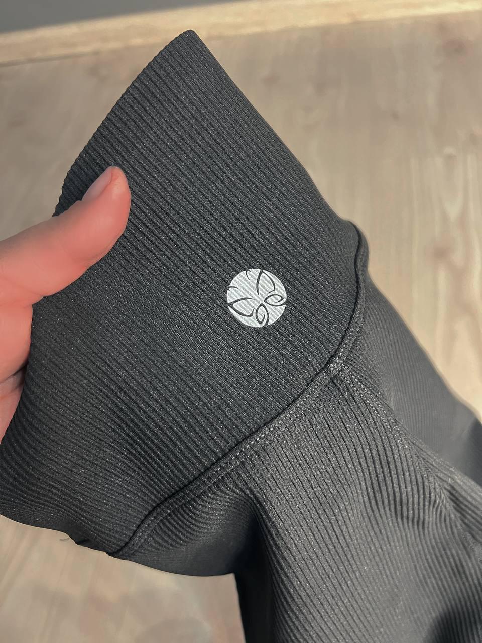 Лосини жіночі Kenalin D12 в рубчику з широким поясом та пушап-ефектом L Чорний - фото 7