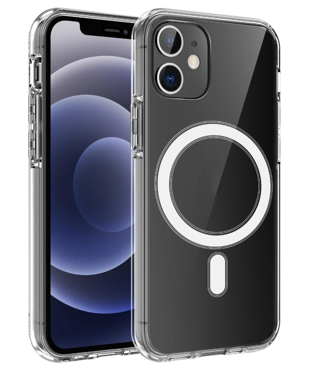Противоударный чехол для Apple iPhone 11 Cosmic Acrylic MagSafe HQ / Transparent