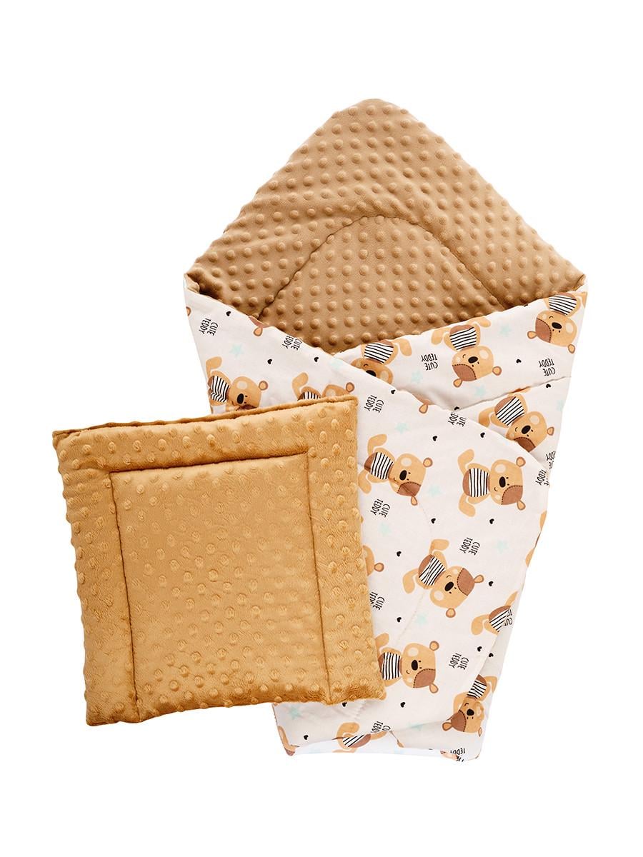 Плед с подушечкой DOTINEM Minky плюшевый 75х100 см/35х35 см Капучино (215610-2)