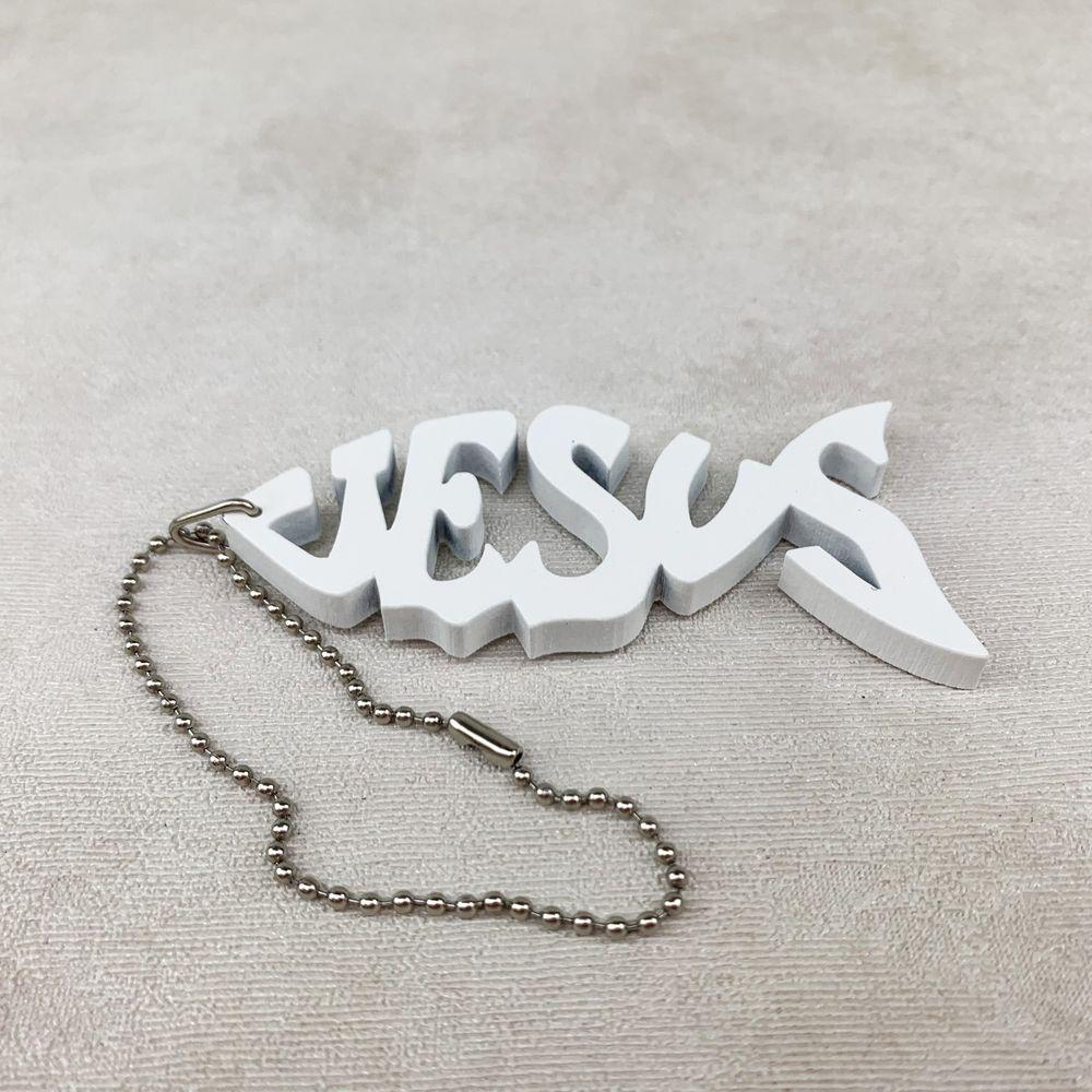 Подвеска декоративная деревянная Jesus Белый (хрпід0002ба)