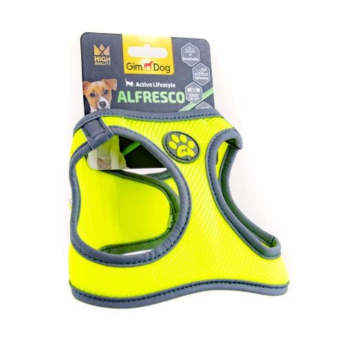 Шлея для собак GimDog Alfresco неопрен ХХS 28-32 см Желтый (80332803216)