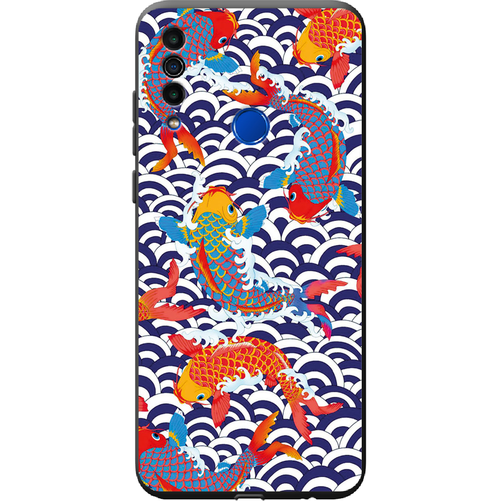 Чехол BoxFace Meizu M10 Koi Fish Черный силикон (40851-up2477-40801)