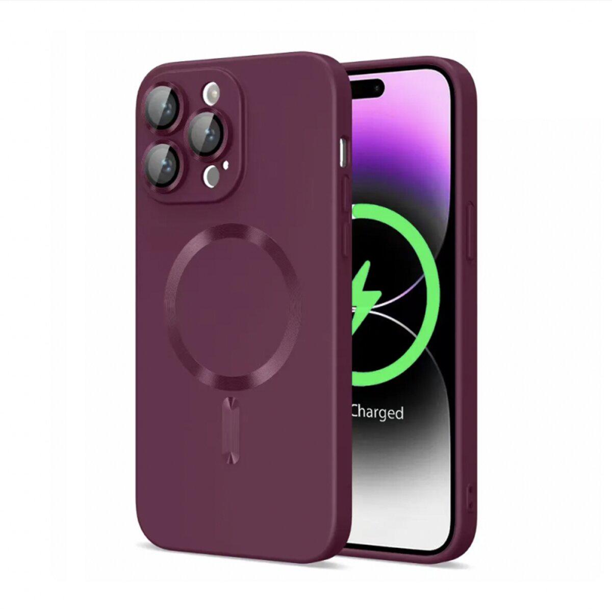 Противоударный чехол для Apple iPhone 13 Pro Cosmic Frame MagSafe Color / Wine Red