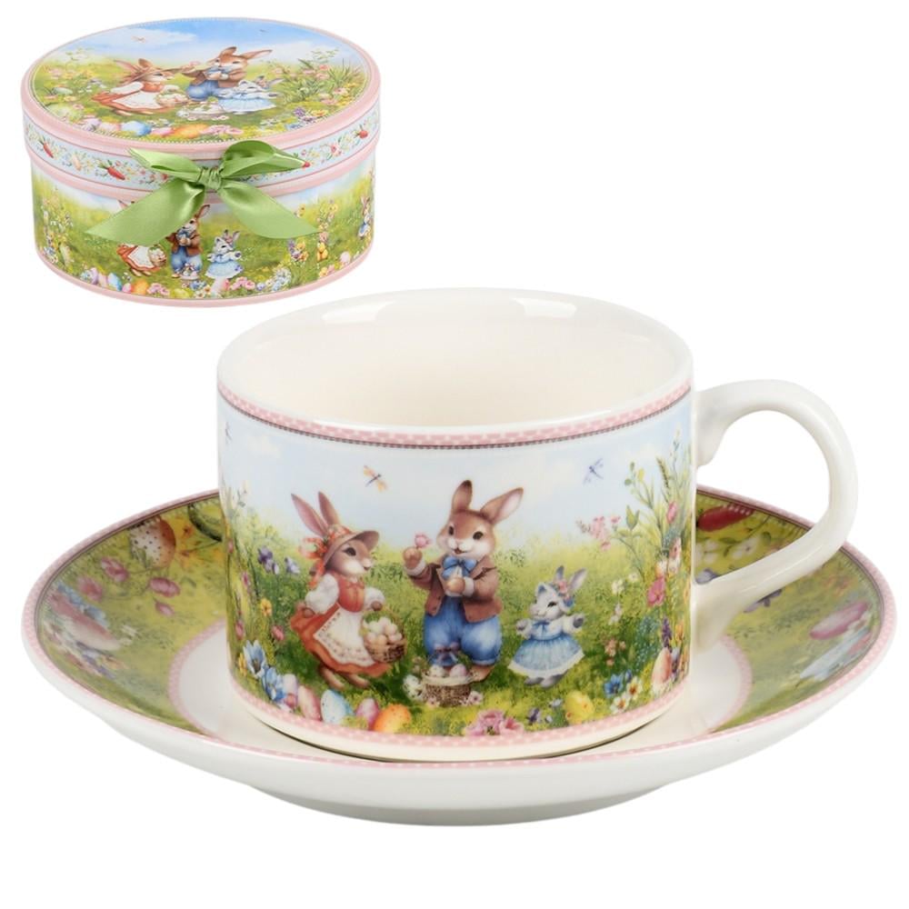 Чашка с блюдцем Easter Tale R40721 160 мл d 14 см Разноцветный (33726719)