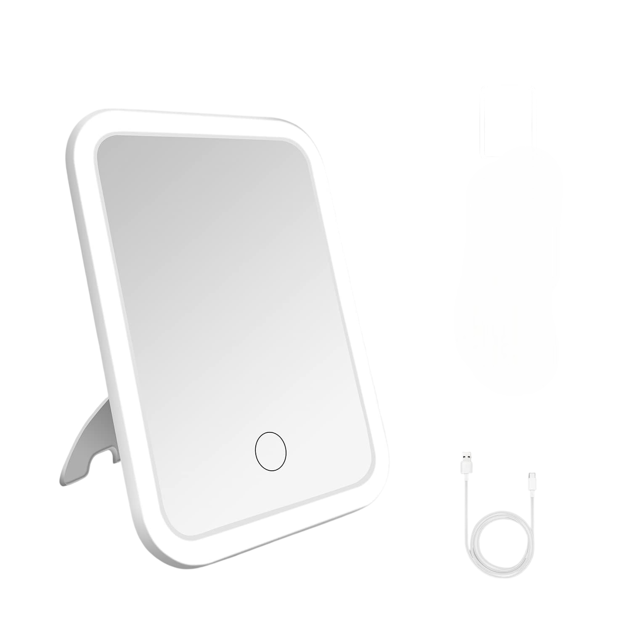 Зеркало для макияжа аккумуляторное портативное с сенсорным управлением для путешествий и домашнего использования (2911516374)