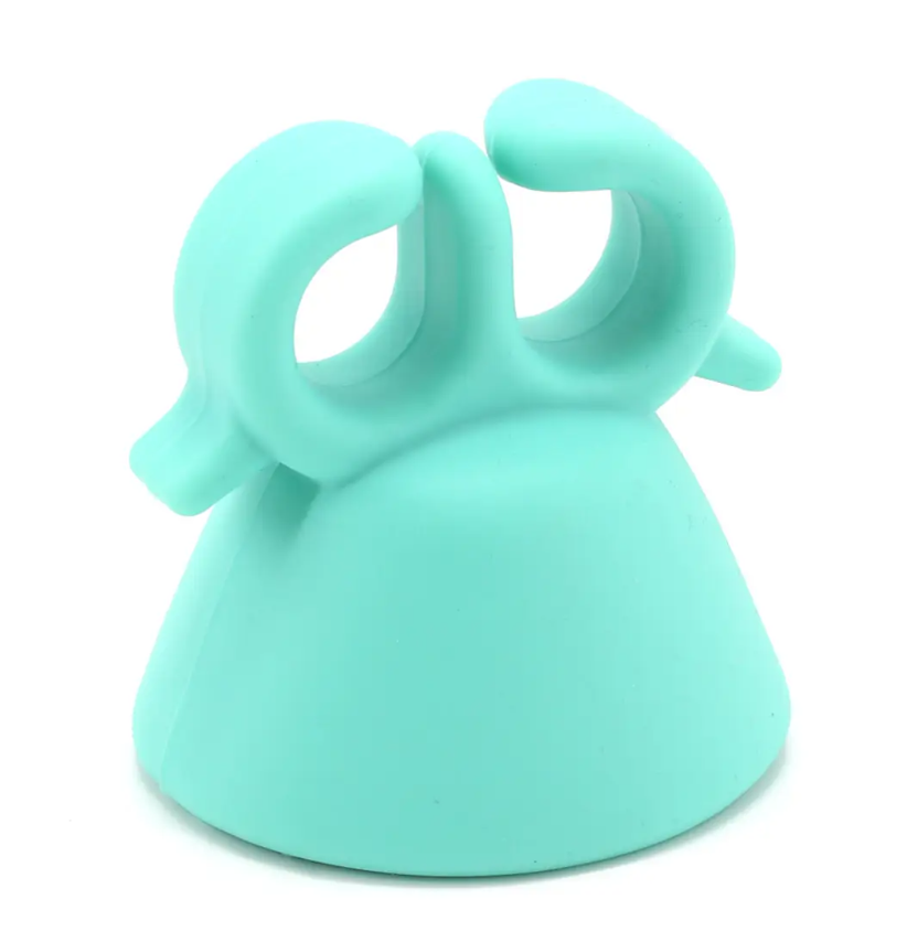 Держатель силиконовый для лака на палец для ногтей Голубой (KG-10372)