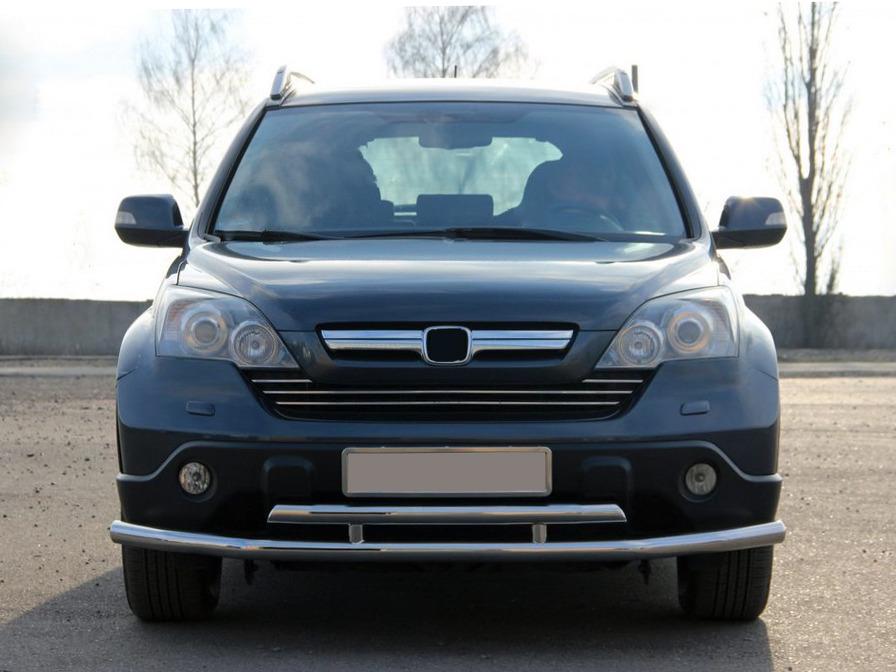 Передняя защита ST018 CAN для Honda CRV 2007-2011 гг. нержавеющая сталь Хром