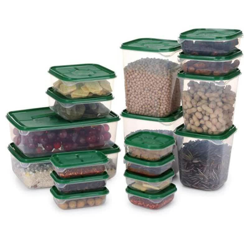 Набір харчових контейнерів Supretto 17 шт. Зелений (1255722590)