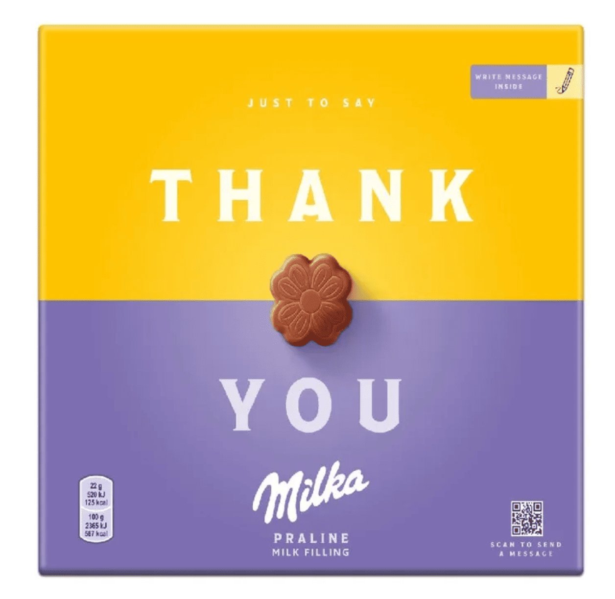 Шоколадні цукерки Milka Thank you Praline Milk Filling 110 г (2912530014)