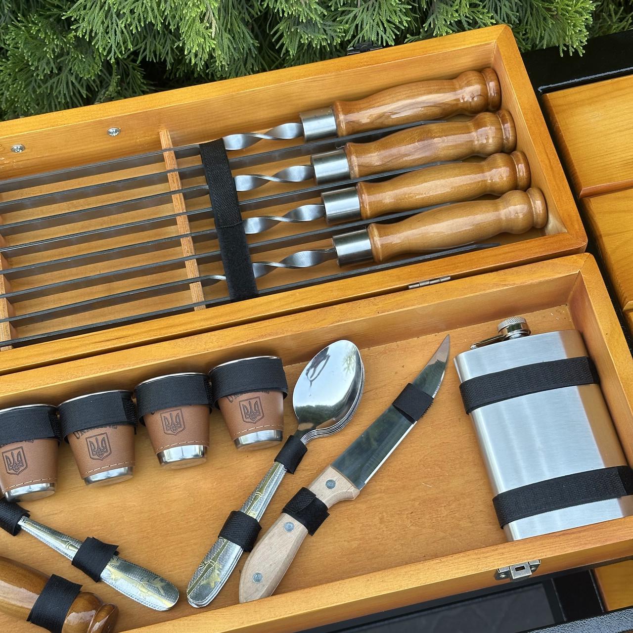 Набор подарочный для барбекю Mzavod Есаул Светло-коричневый (27728540) - фото 5 Набор подарочный для барбекю Mzavod Есаул Светло-коричневый (27728540) - фото 5