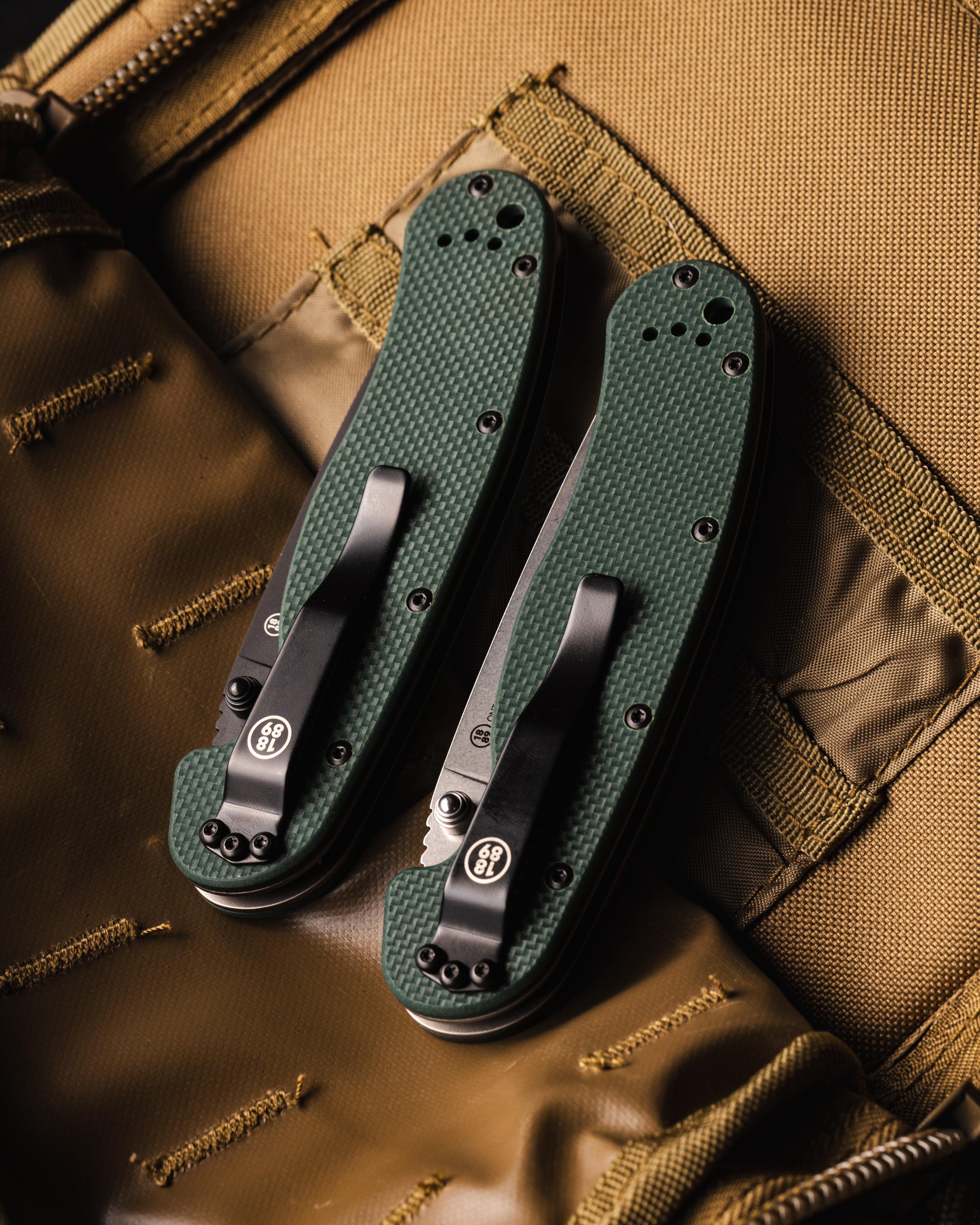 Ніж Ontario Rat Model 1 Forest Green G-10 S35VN Stonewash (8992) - фото 7
