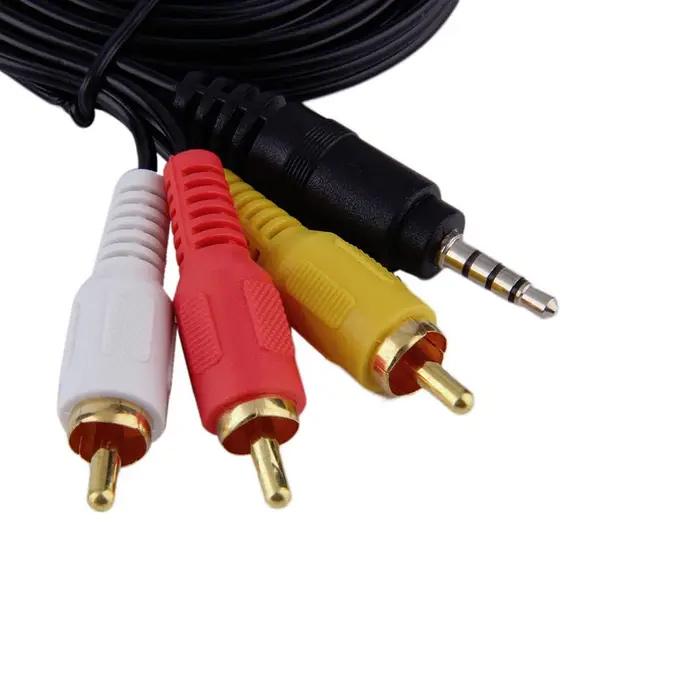 Кабель-переходник AV miniJack 3,5/3 x RCA 0,95м (800-1) - фото 3